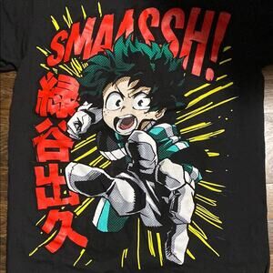 My Hero Academia Black Graphic T-Shirt Size Small Funimation Anime Tee